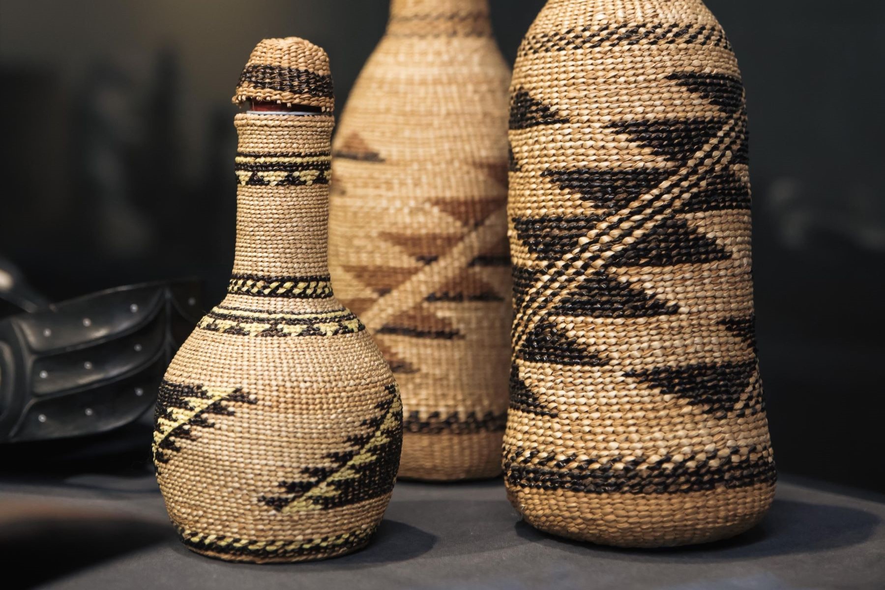 Woven Alaska Native vessels